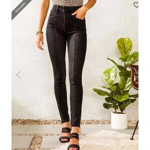 Ultra High Rise Skinny Stretch Jean FLYING MONKEY Size 26 Black Pants